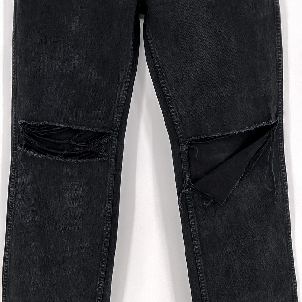 RE/DONE 90s High Rise Loose Jeans Women’s Size 31 Washed Black Distressed - Picture 4 of 7